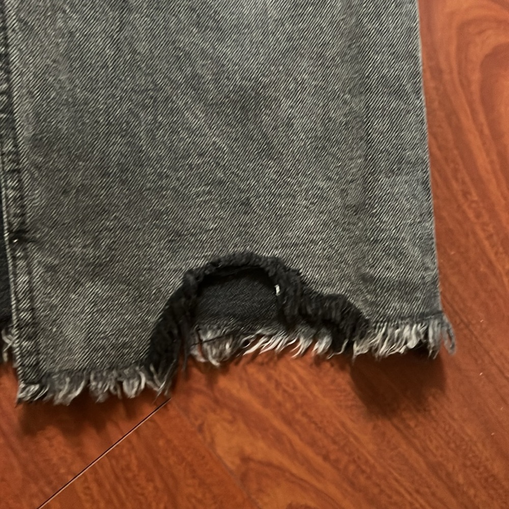 We the Free Gray Denim Maxi Skirt‎ with Frayed Hem size 27 - Picture 2 of 9